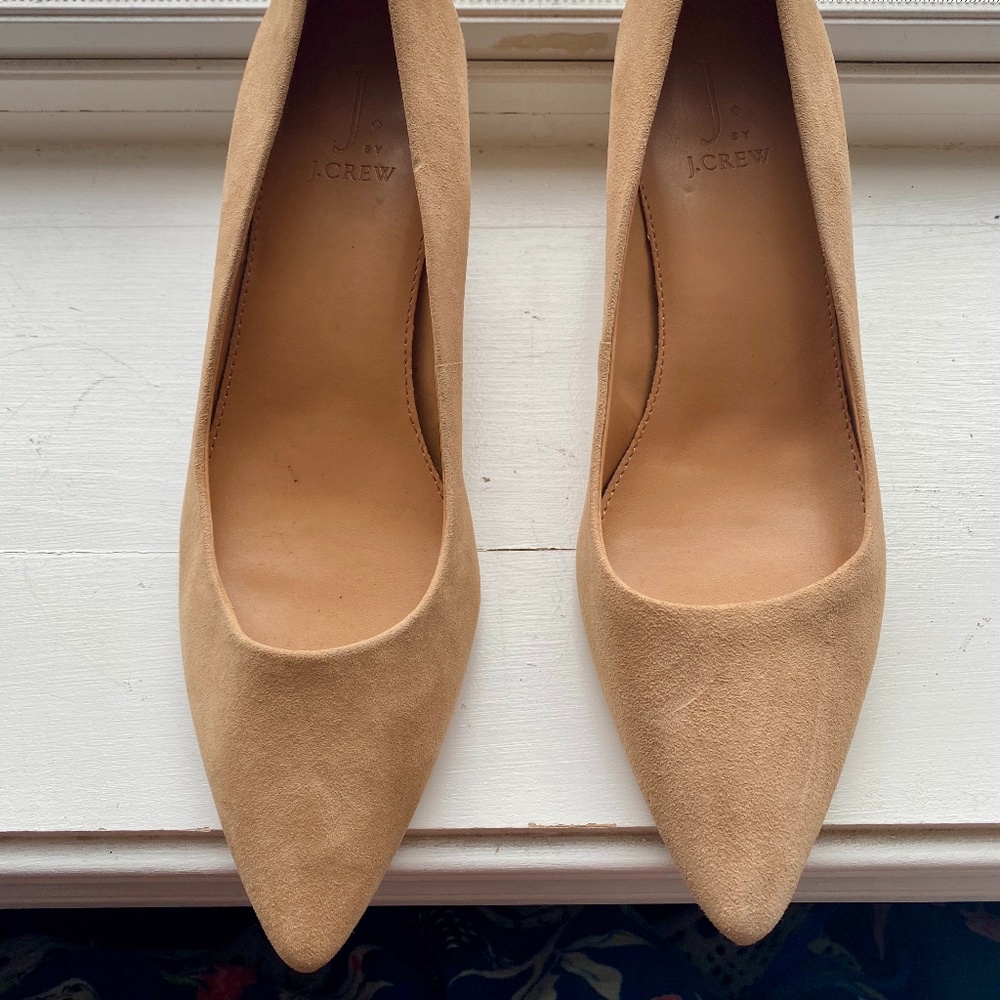 J Crew Isabella Tan Suede Pumps